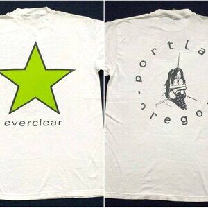 Vintage Everclear 1995 Portland Lime Star Logo 2 Sided T Shirt 89